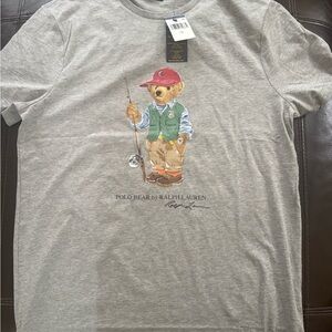 Ralph Lauren Mens  Polo Bear Fishing T-Shirt slim fit large
